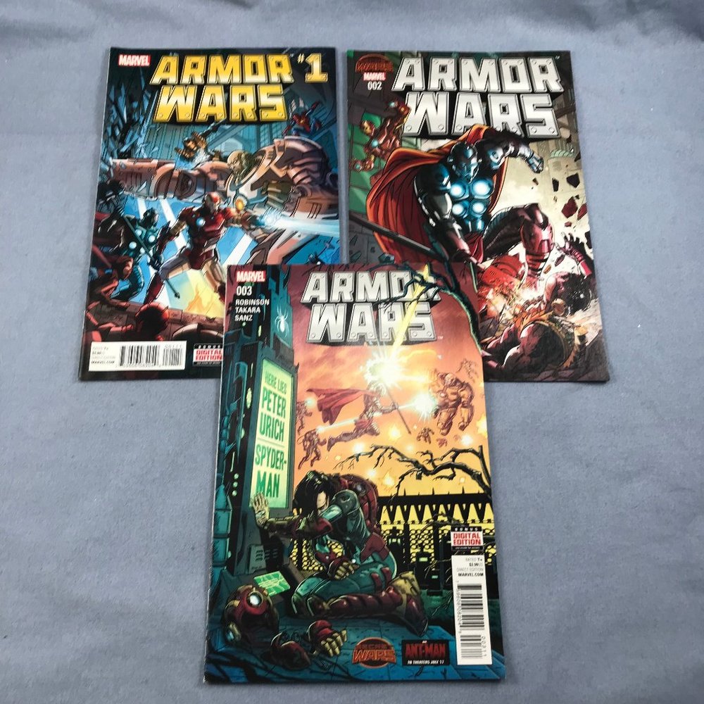 Armor Wars Marvel Comic Books 2015 Lot of First 3 Issues #1 2 3 Iron Man